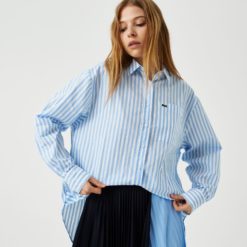Рубашка Lacoste , цвет голубой, для женщин Рубашка Lacoste , цвет голубой, для женщин