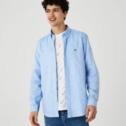 Рубашка Lacoste , цвет голубой, для мужчин