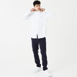 Рубашка Lacoste , цвет белый, для мужчин