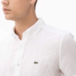 Рубашка Lacoste , цвет белый, для мужчин
