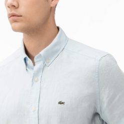 Рубашка Lacoste , цвет голубой, для мужчин