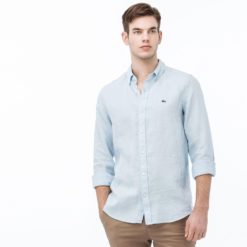 Рубашка Lacoste , цвет голубой, для мужчин