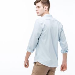 Рубашка Lacoste , цвет голубой, для мужчин