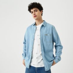 Рубашка Lacoste , цвет голубой, для мужчин
