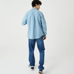 Рубашка Lacoste , цвет голубой, для мужчин