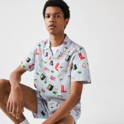 Рубашка Lacoste , цвет серый, для мужчин
