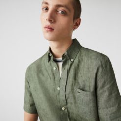 Рубашка Lacoste , цвет зеленый, для мужчин
