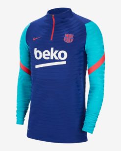 Мужская футболка для футбольного тренинга с молнией 1/4 FC Barcelona VaporKnit Strike FC Barcelona VaporKnit Strike
