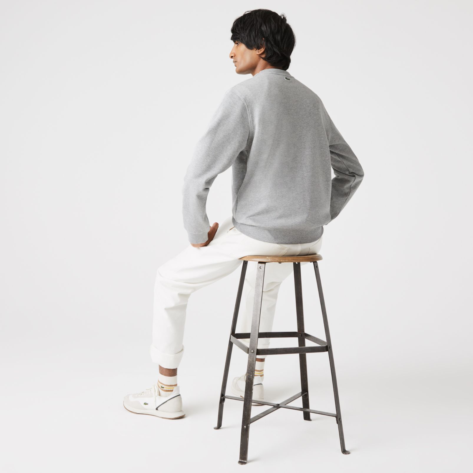 Толстовка Lacoste , цвет серый, для мужчин Толстовка Lacoste , цвет серый, для мужчин