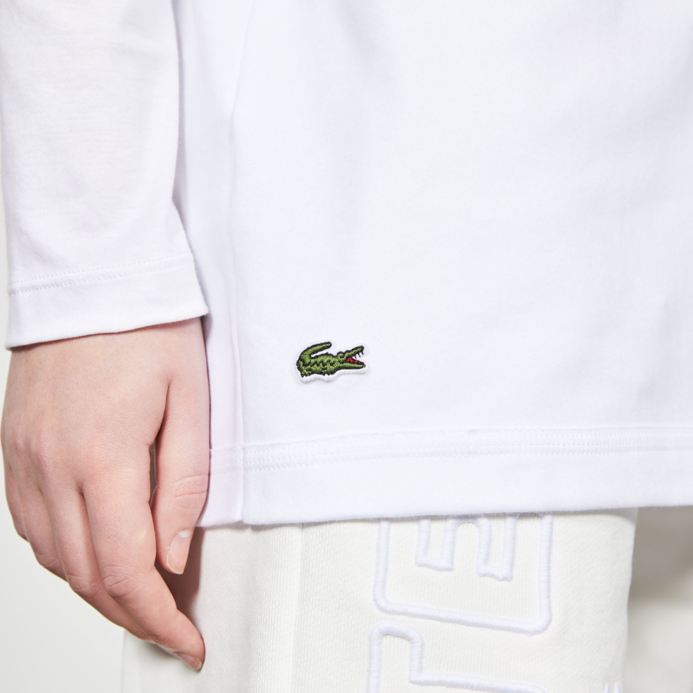 Футболка Lacoste Fashion Show , цвет белый, для мужчин Футболка Lacoste Fashion Show , цвет белый, для мужчин