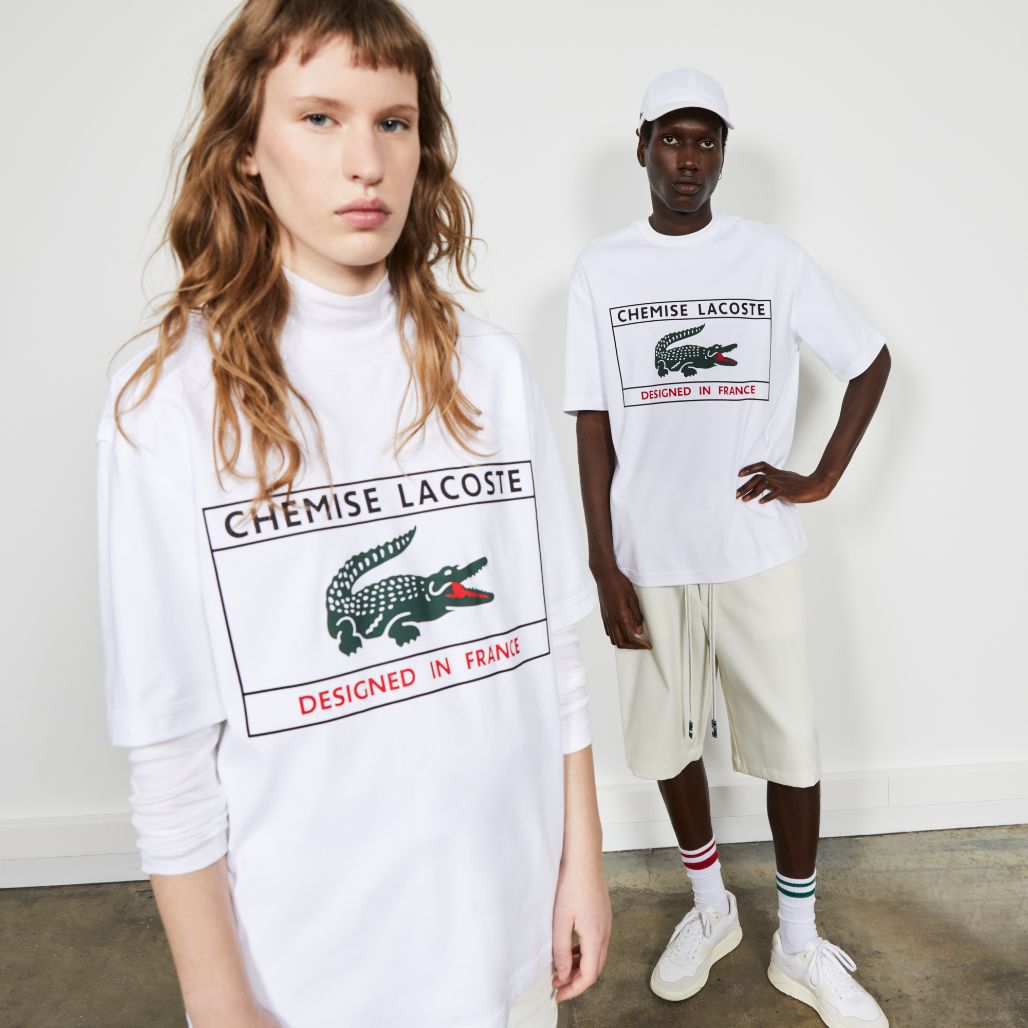Футболка Lacoste Fashion Show , цвет белый, для мужчин Футболка Lacoste Fashion Show , цвет белый, для мужчин
