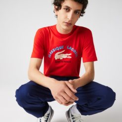 Футболка Lacoste , цвет красный, для мужчин