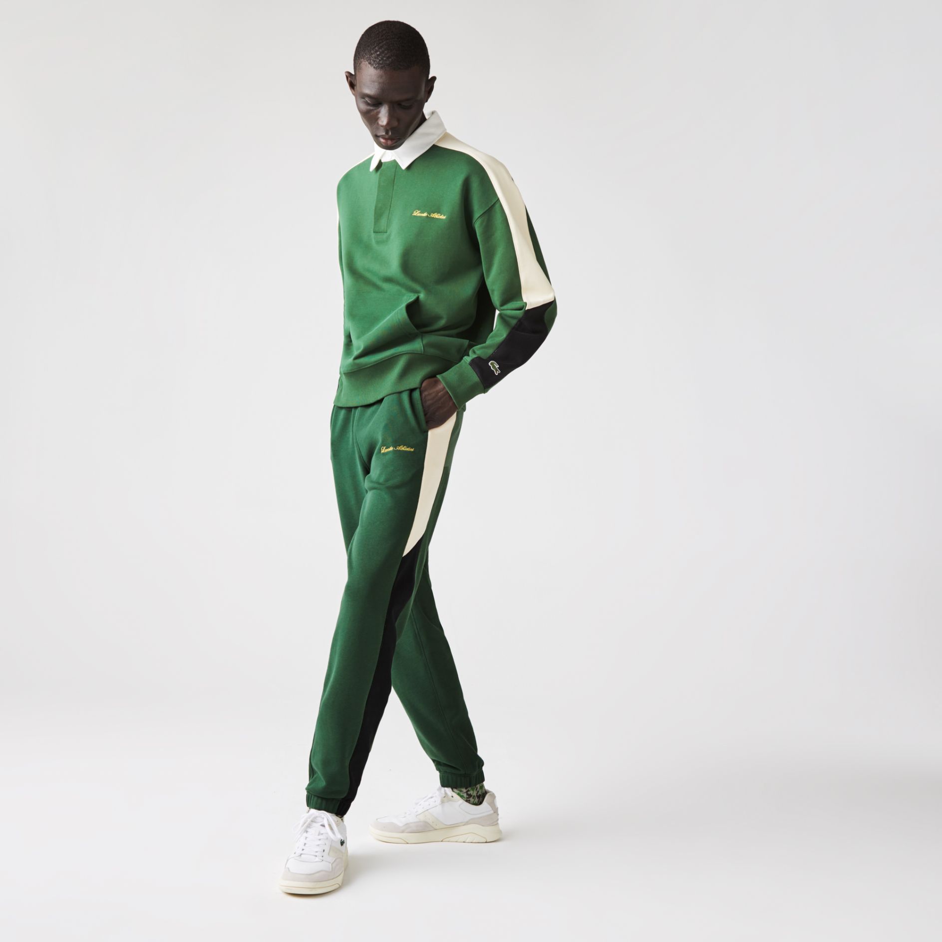 Спортивные штаны Lacoste , цвет зеленый, для мужчин Спортивные штаны Lacoste , цвет зеленый, для мужчин